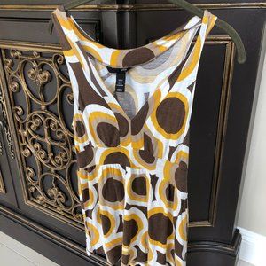 H&M Womens Brown & Yellow Gold Paisley Tunic XS